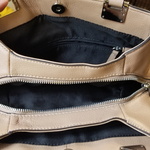 Vince Camuto Rosie Satchel Vintage Quartz Leather Blush Pink Shoulder Bag Purse - Picture 11 of 14